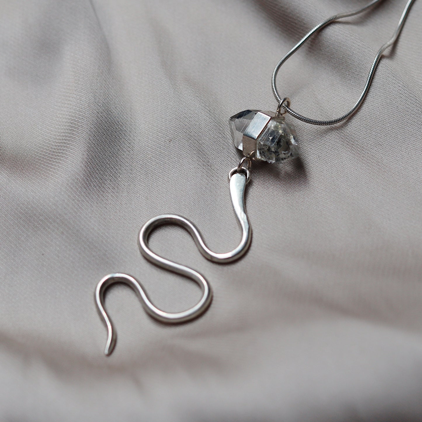 Naaga Necklace with Herkimer Diamond