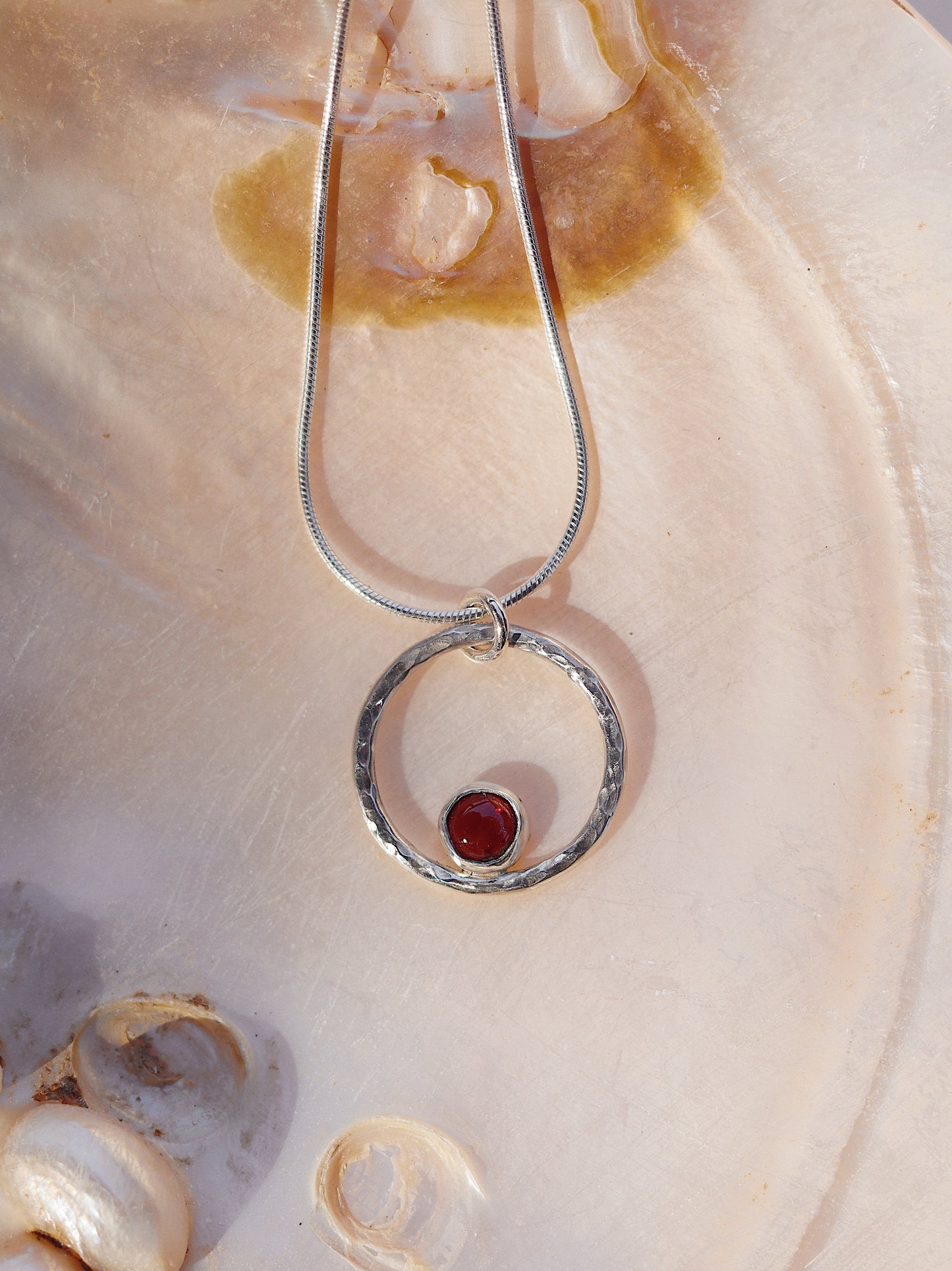 Lunafea Necklace with Garnet