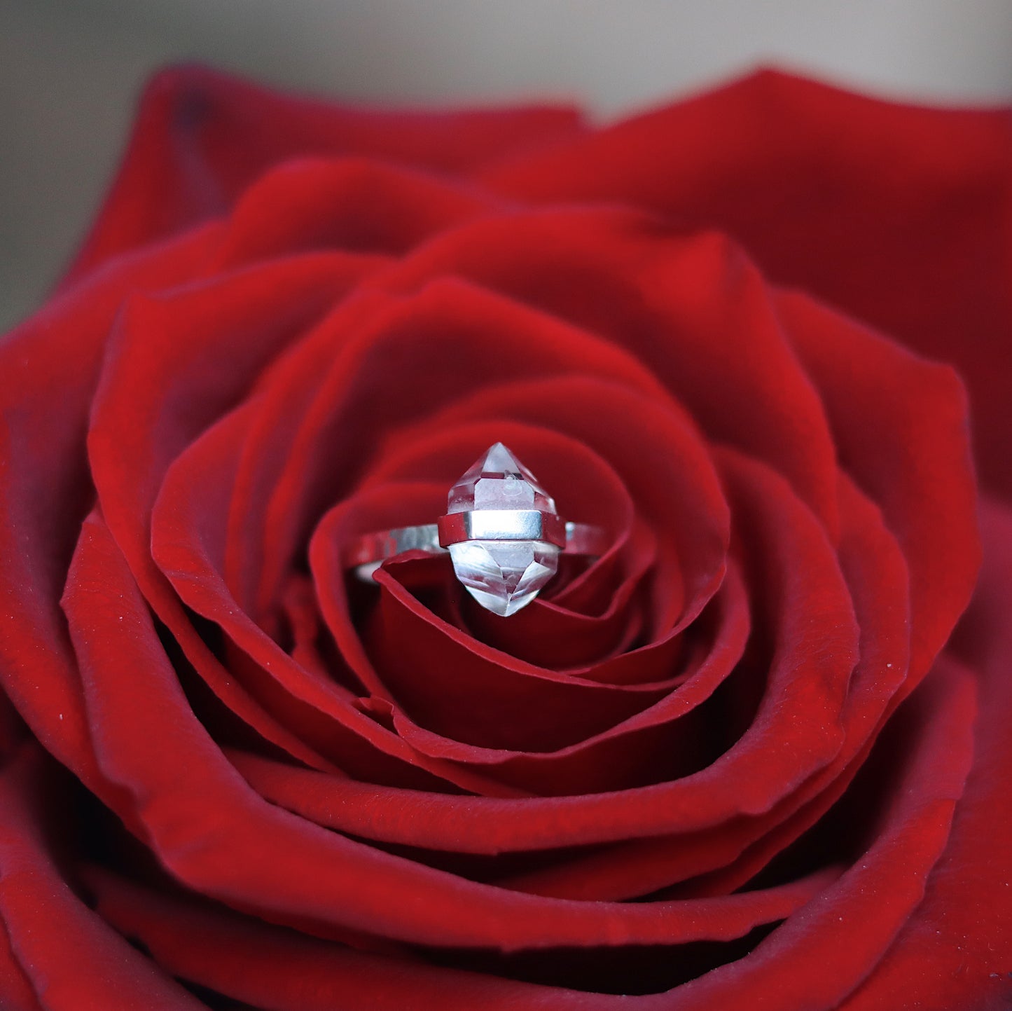 Citlali Ring with Herkimer Diamond