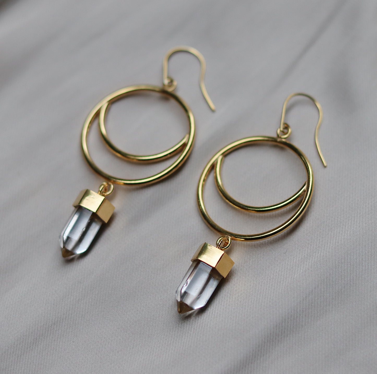 Earrings with Clear Quartz