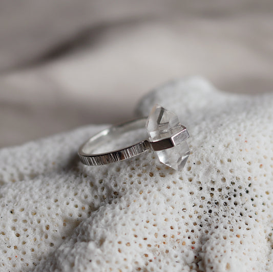 Citlali Ring with Herkimer Diamond