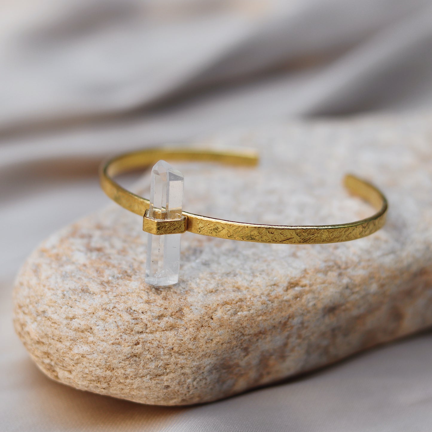 Citlali Cuff with Clear Quartz