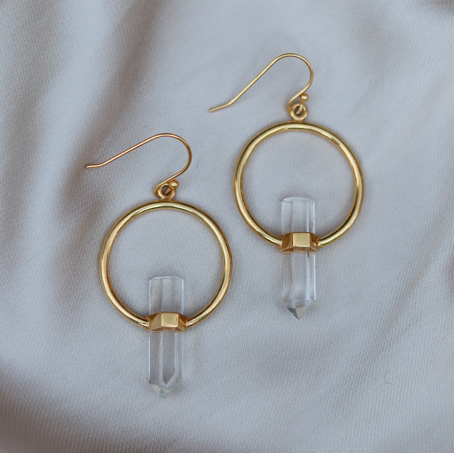 Citlali Earrings with Clear Quartz