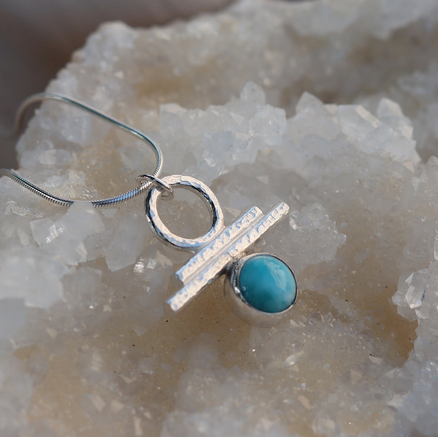 Indah Necklace with Larimar