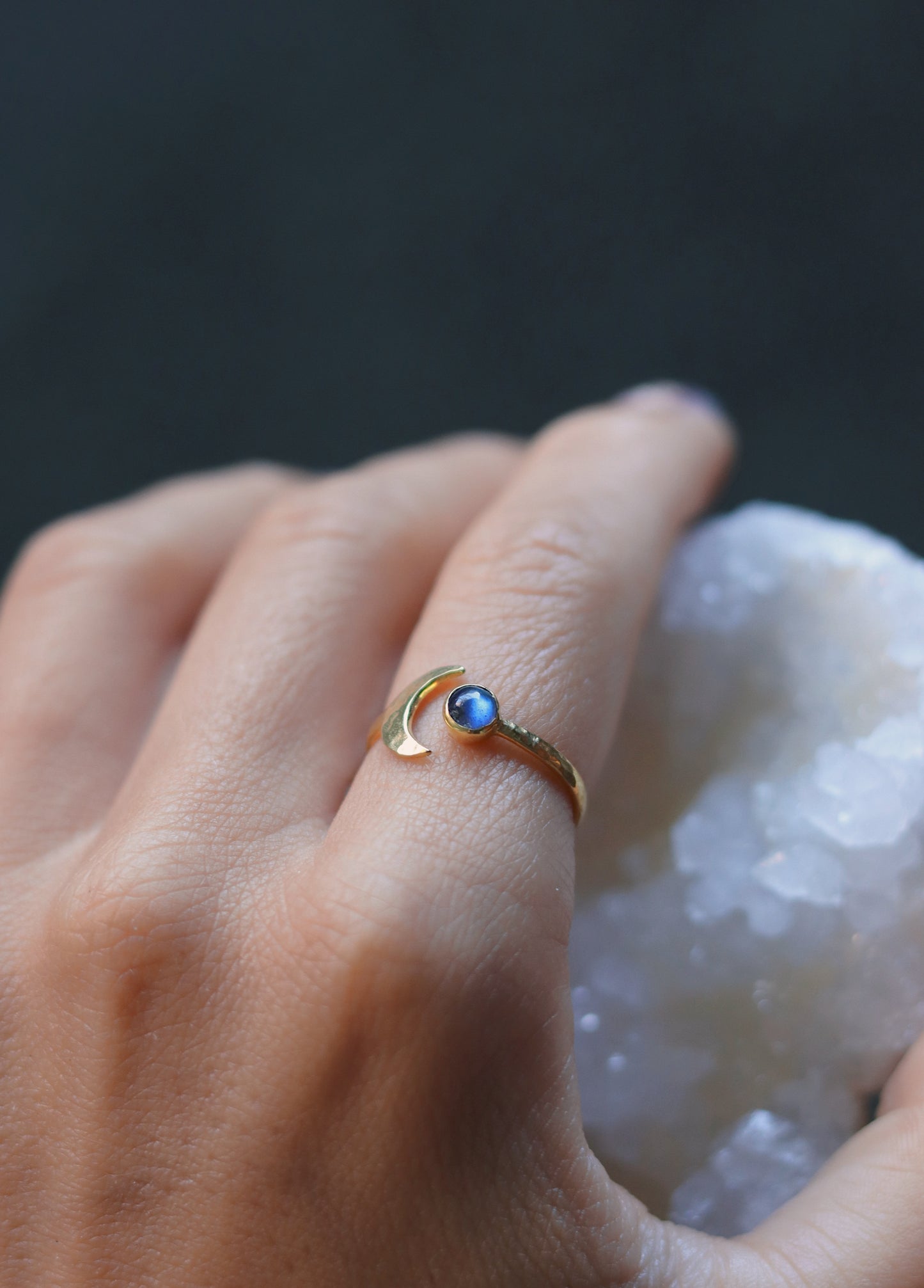 Dakini Ring with Labradorite