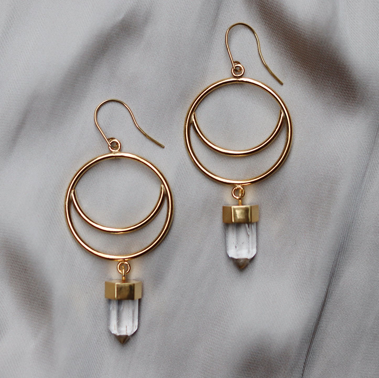 Earrings with Clear Quartz