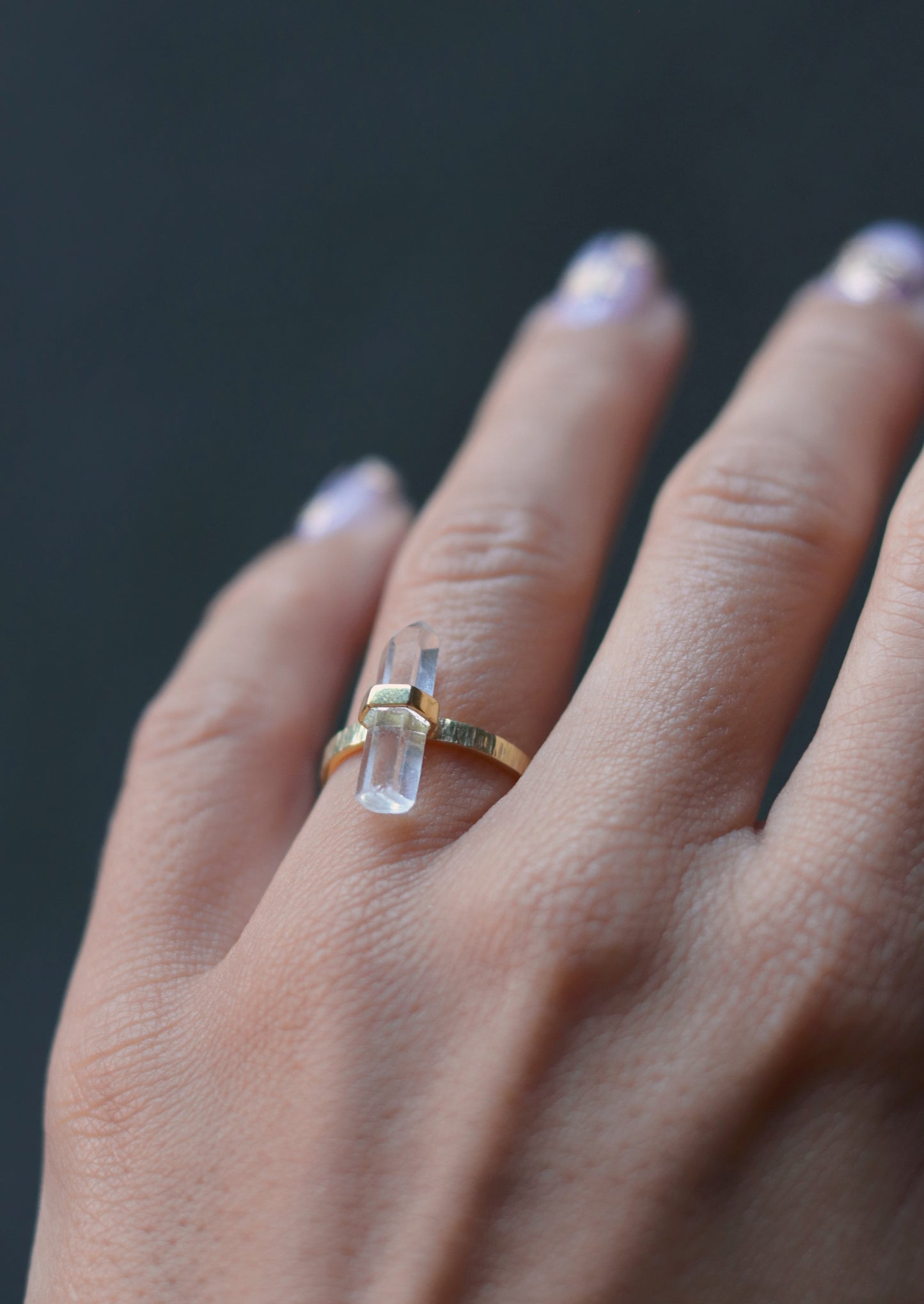 Citlali Ring with Clear Quartz