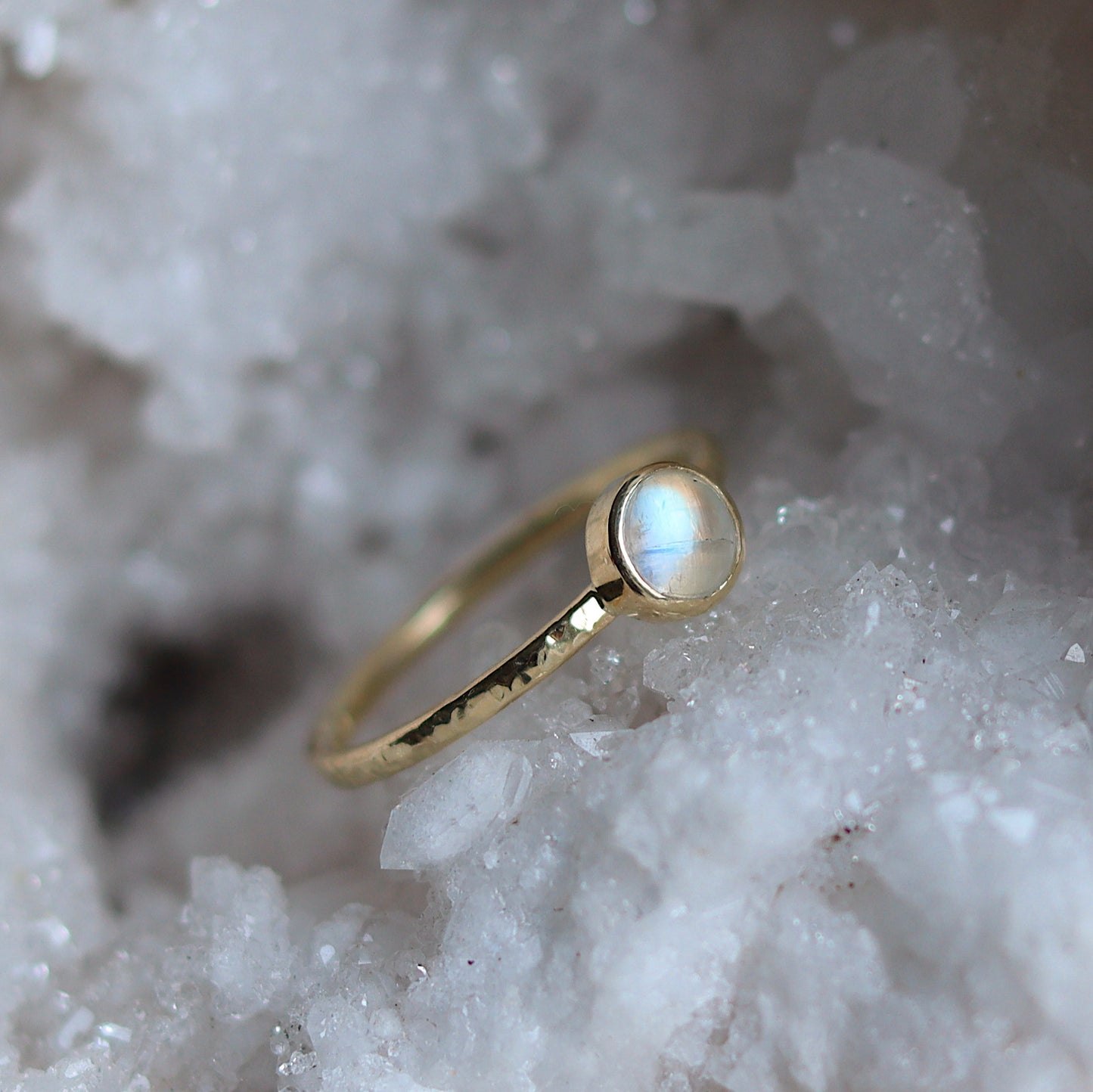 Lunafea Ring with Moonstone (14K gold)