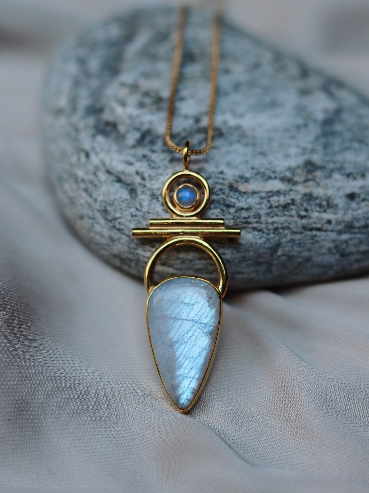 Indah Necklace with Moonstones