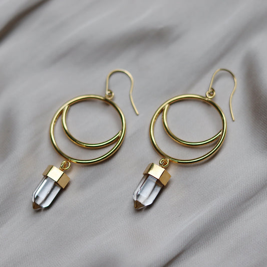 Earrings with Clear Quartz