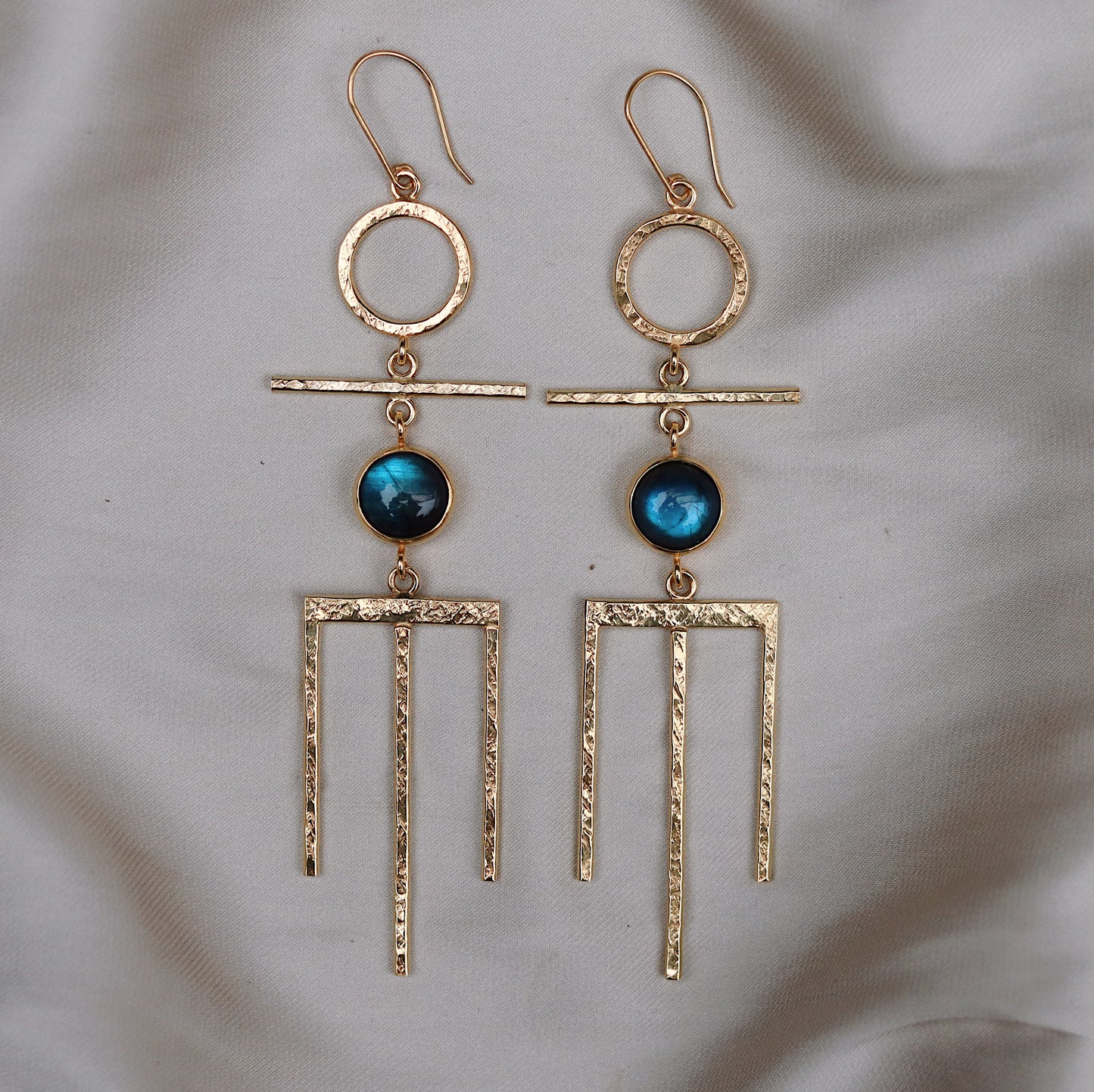 Hetaira Earrings with Labradorite