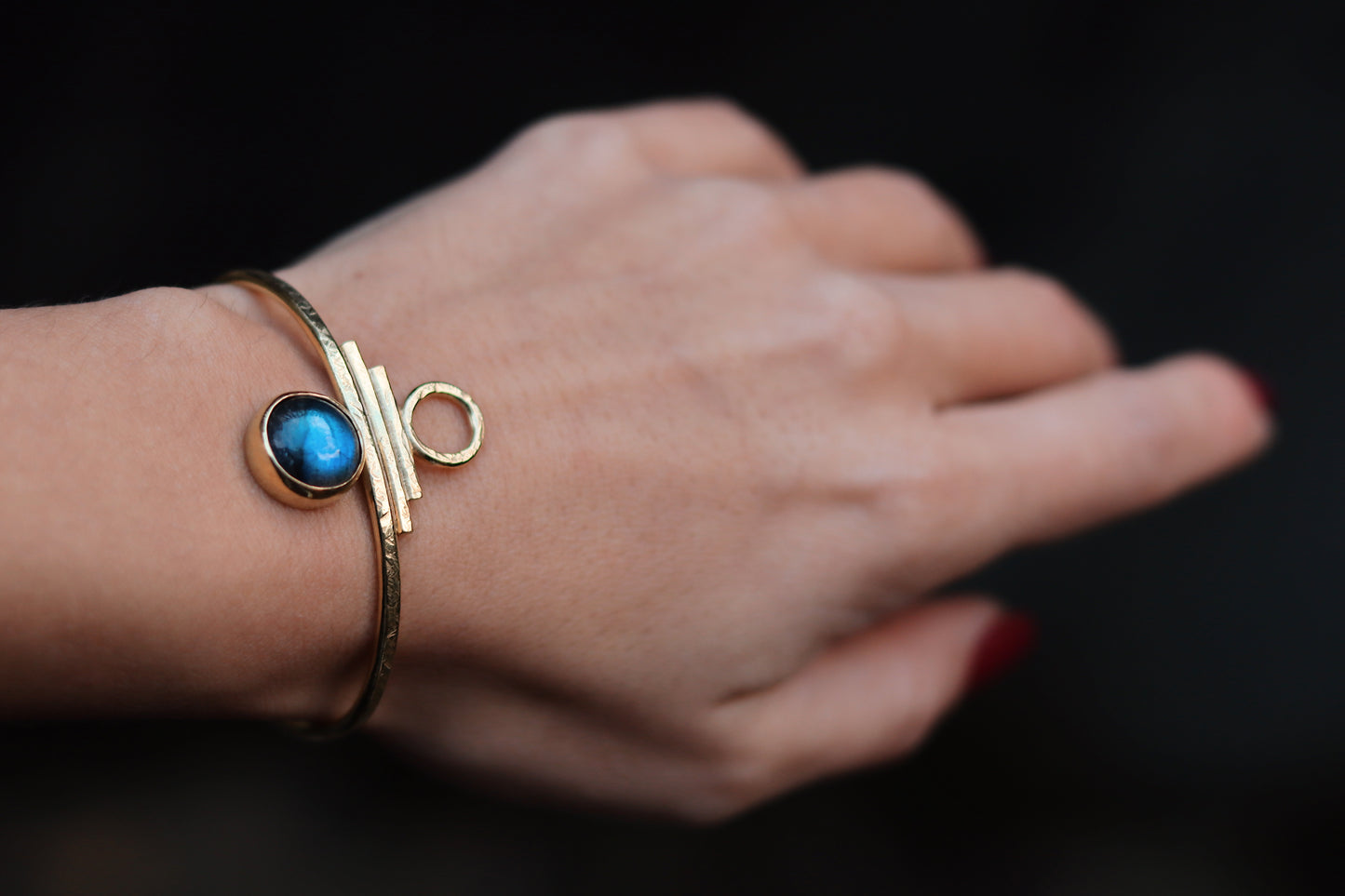 Indah Cuff with Blue Labradorite