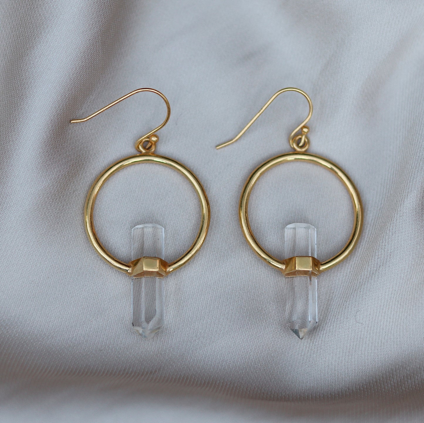 Citlali Earrings with Clear Quartz