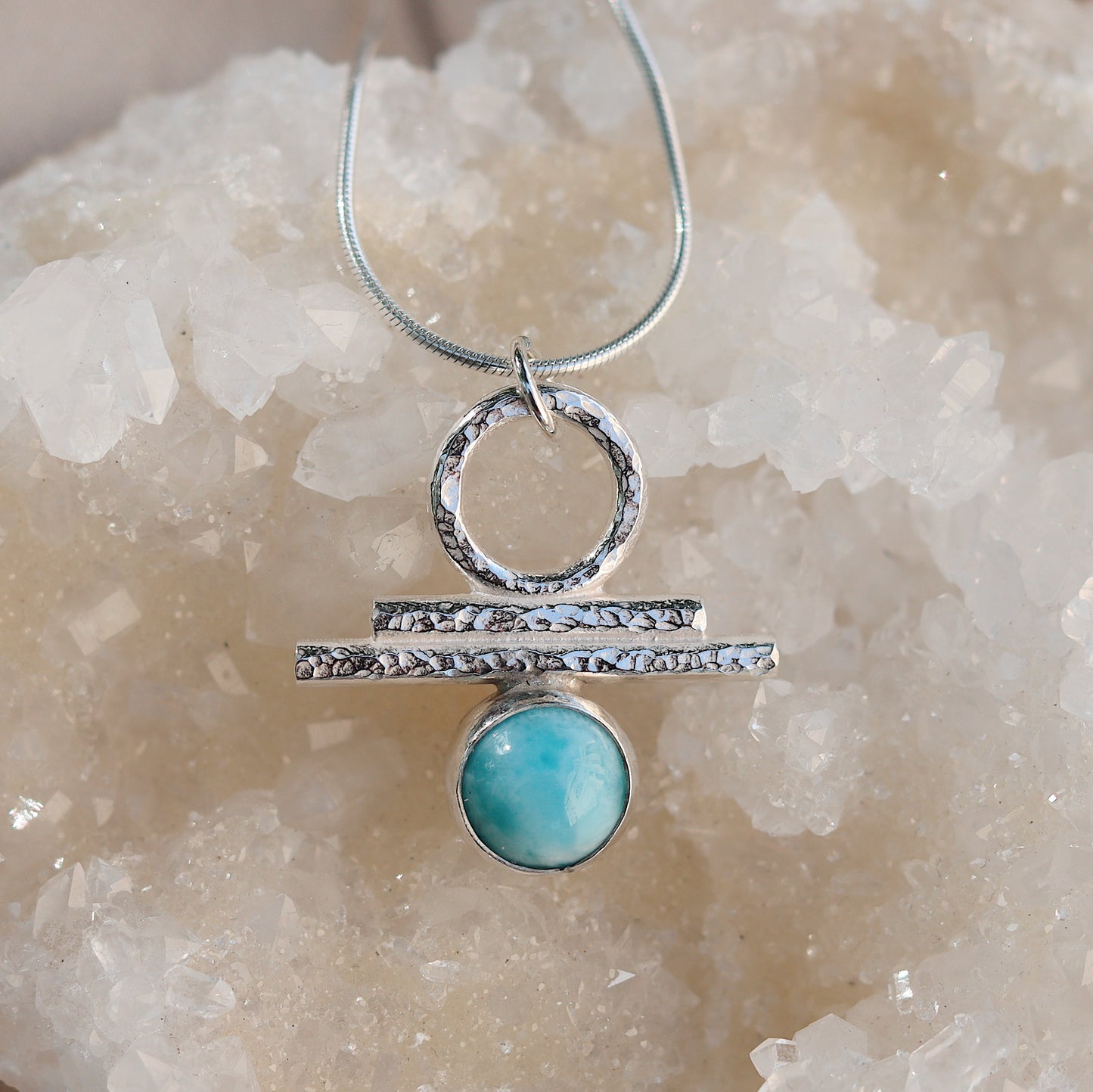 Indah Necklace with Larimar