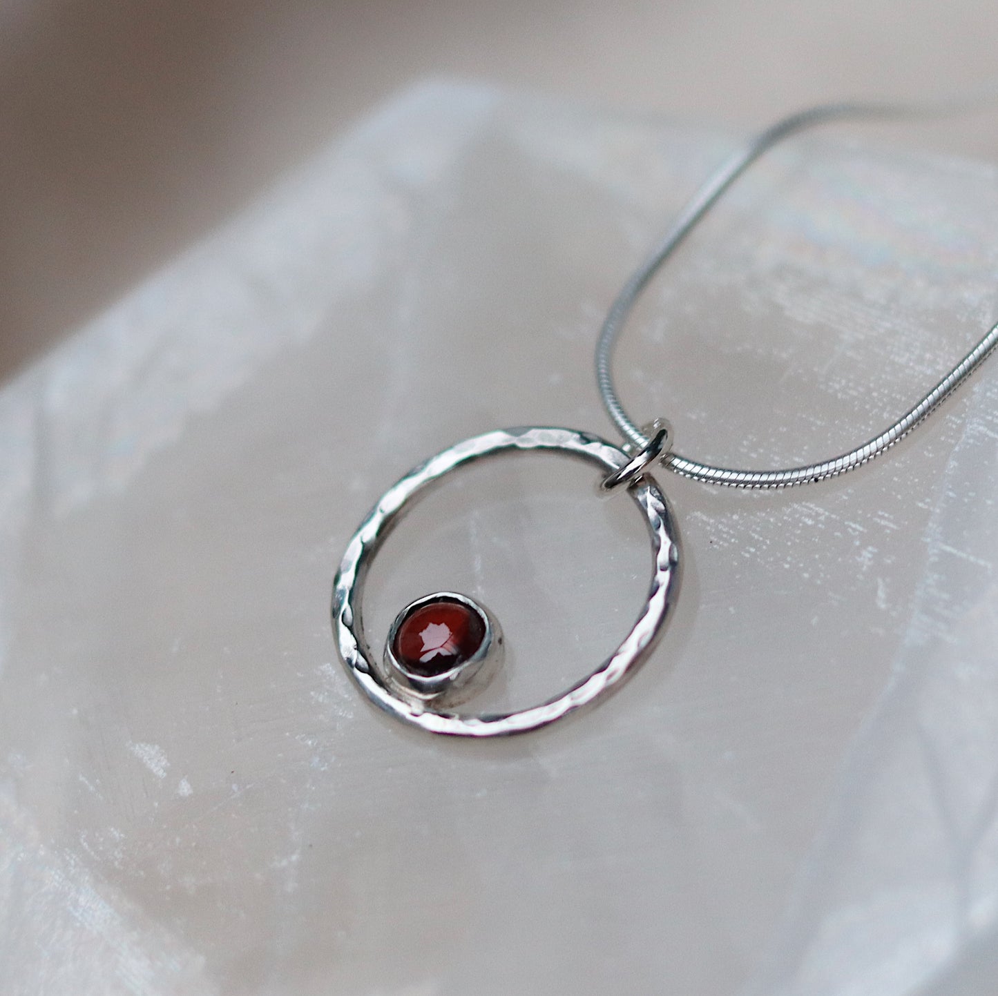 Lunafea Necklace with Garnet