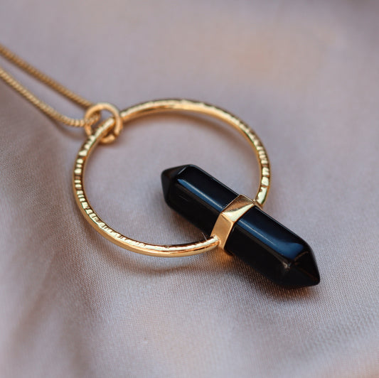 Citlali Necklace with Onyx