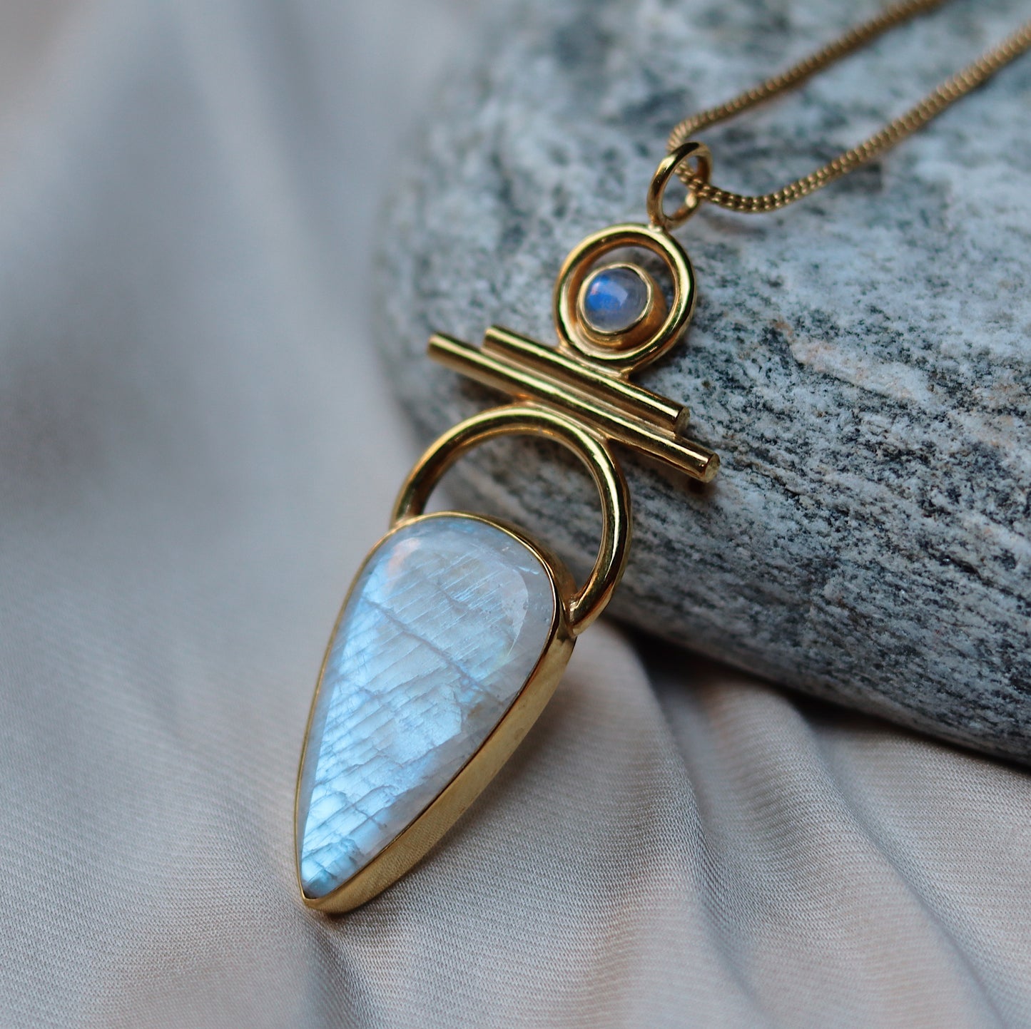 Indah Necklace with Moonstones