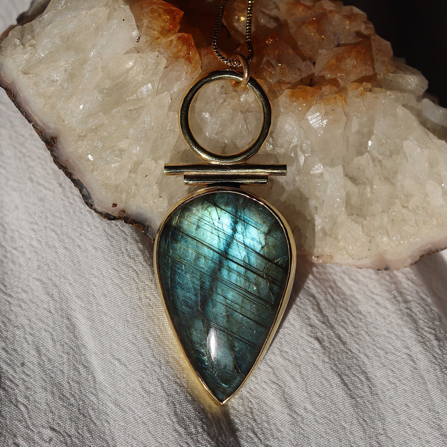 Indah Necklace with Labradorite