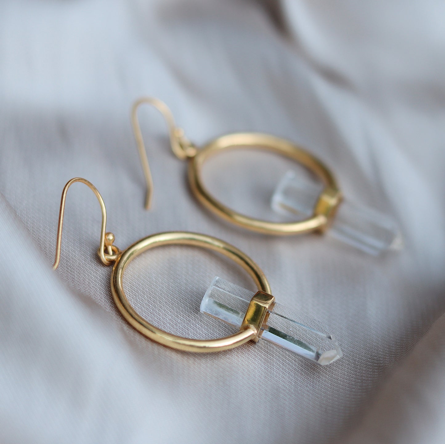 Citlali Earrings with Clear Quartz