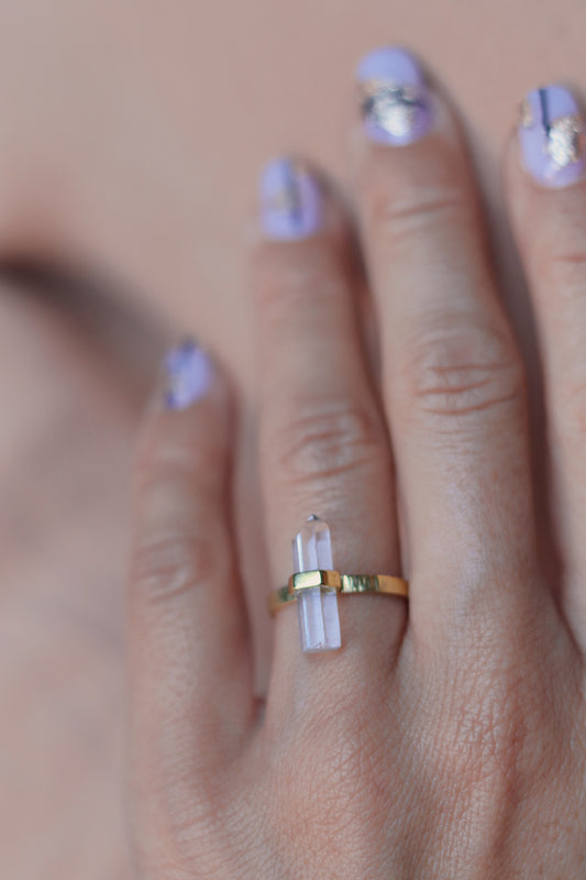 Citlali Ring with Clear Quartz