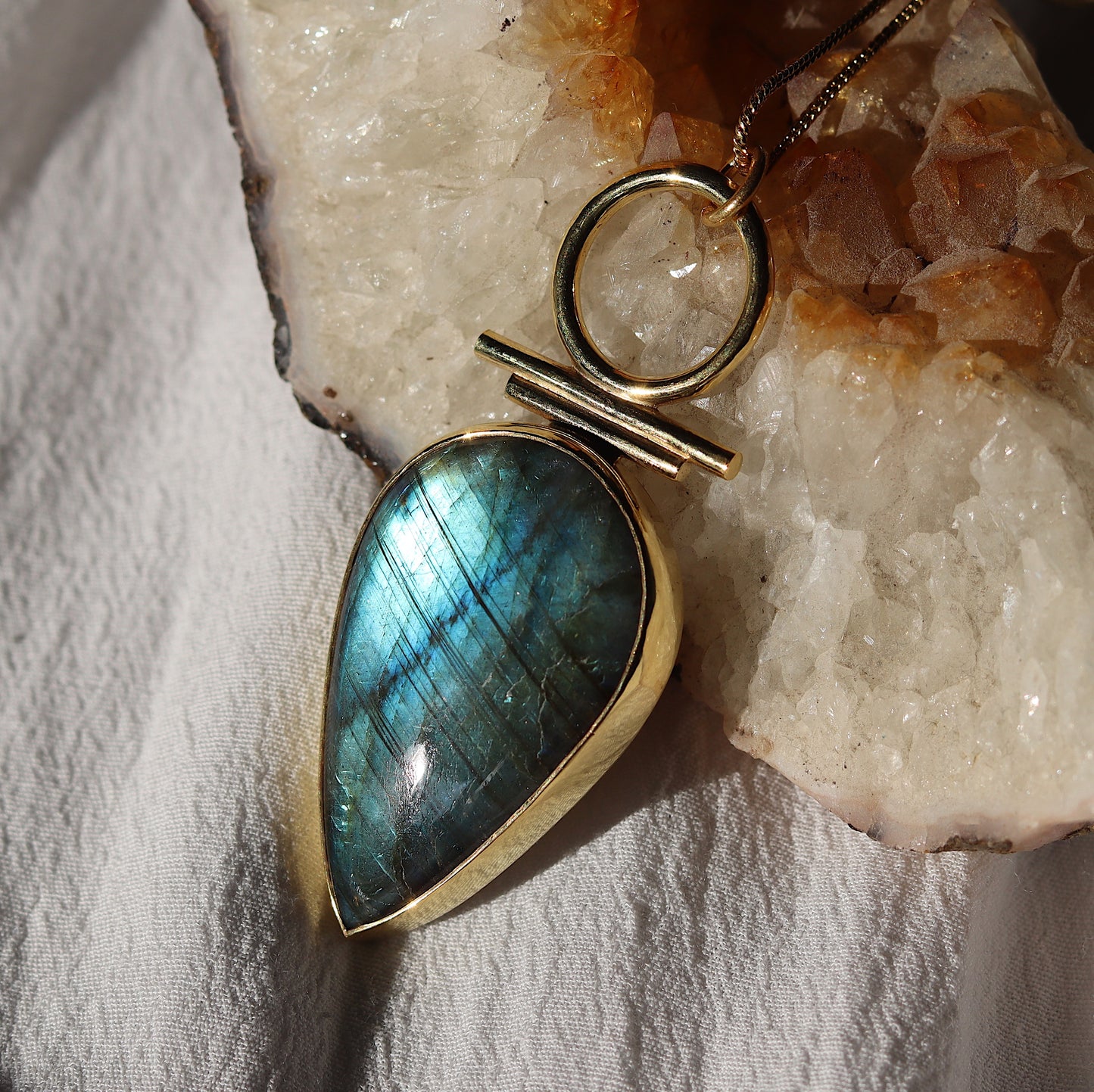 Indah Necklace with Labradorite