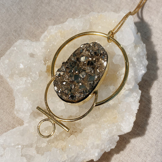 Necklace with Raw Pirite