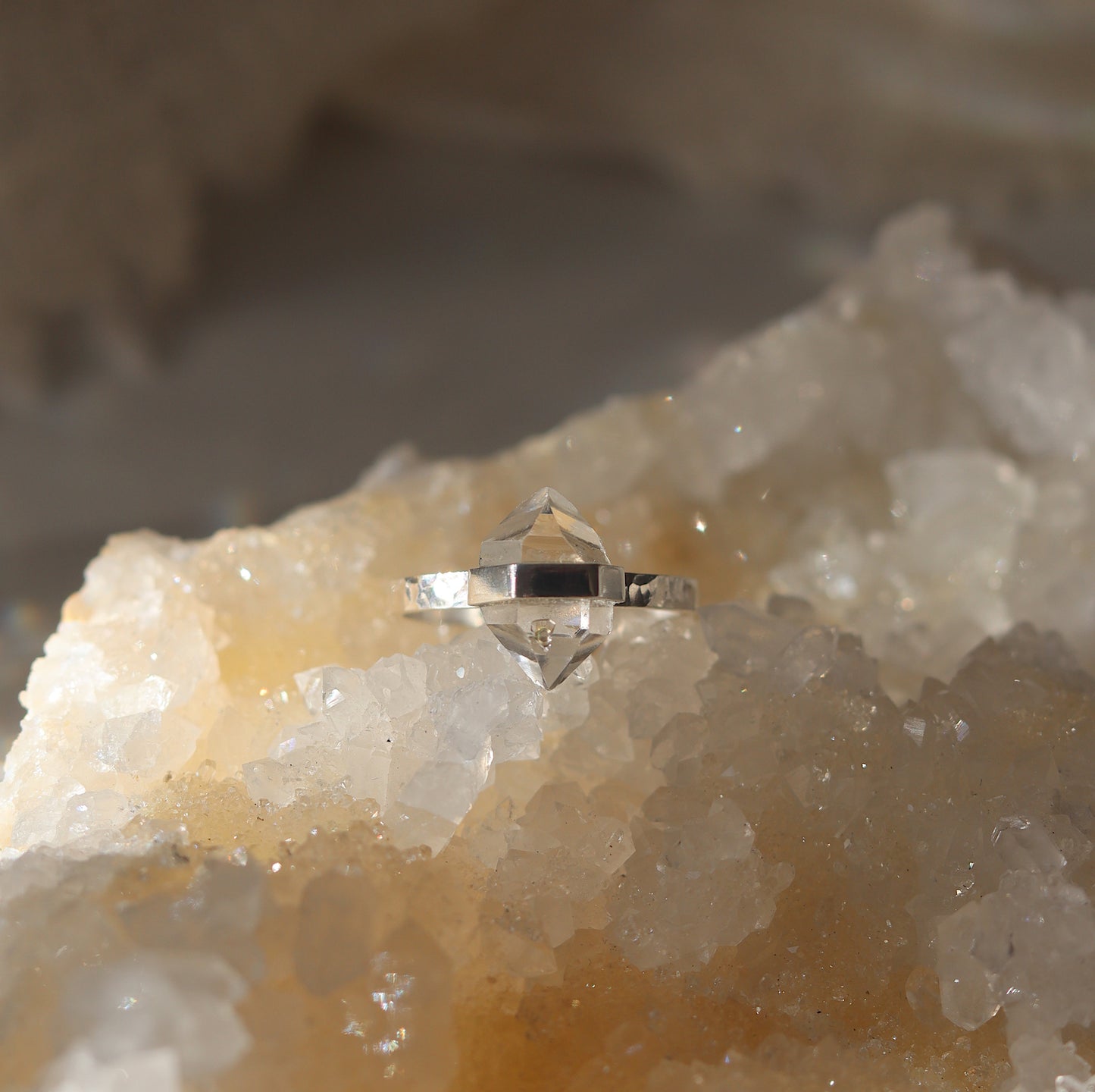 Citlali Ring with Herkimer Diamond