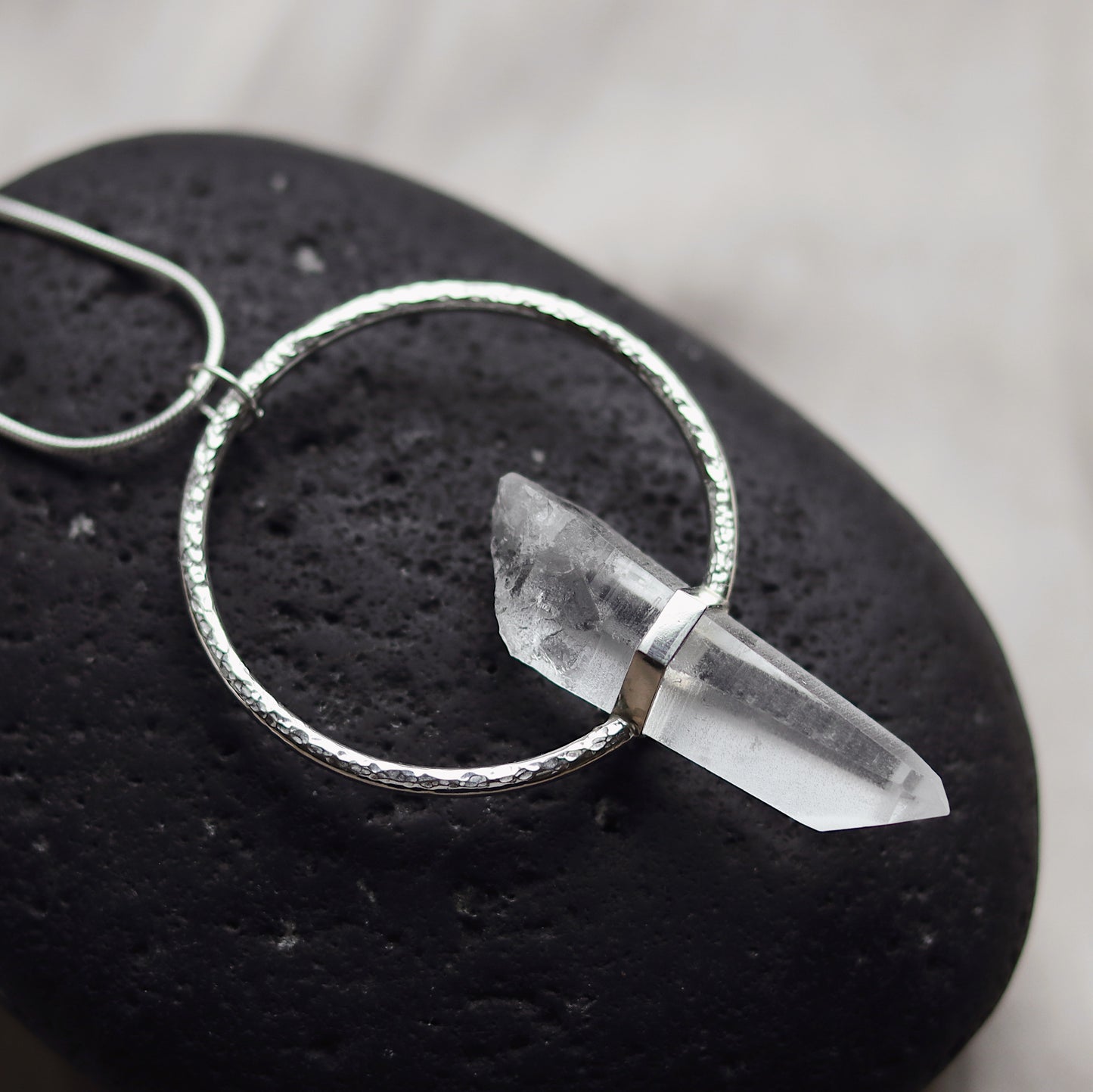 Citlali Necklace with Raw Clear Quartz