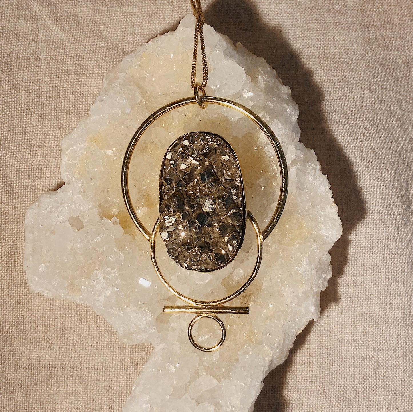 Necklace with Raw Pirite