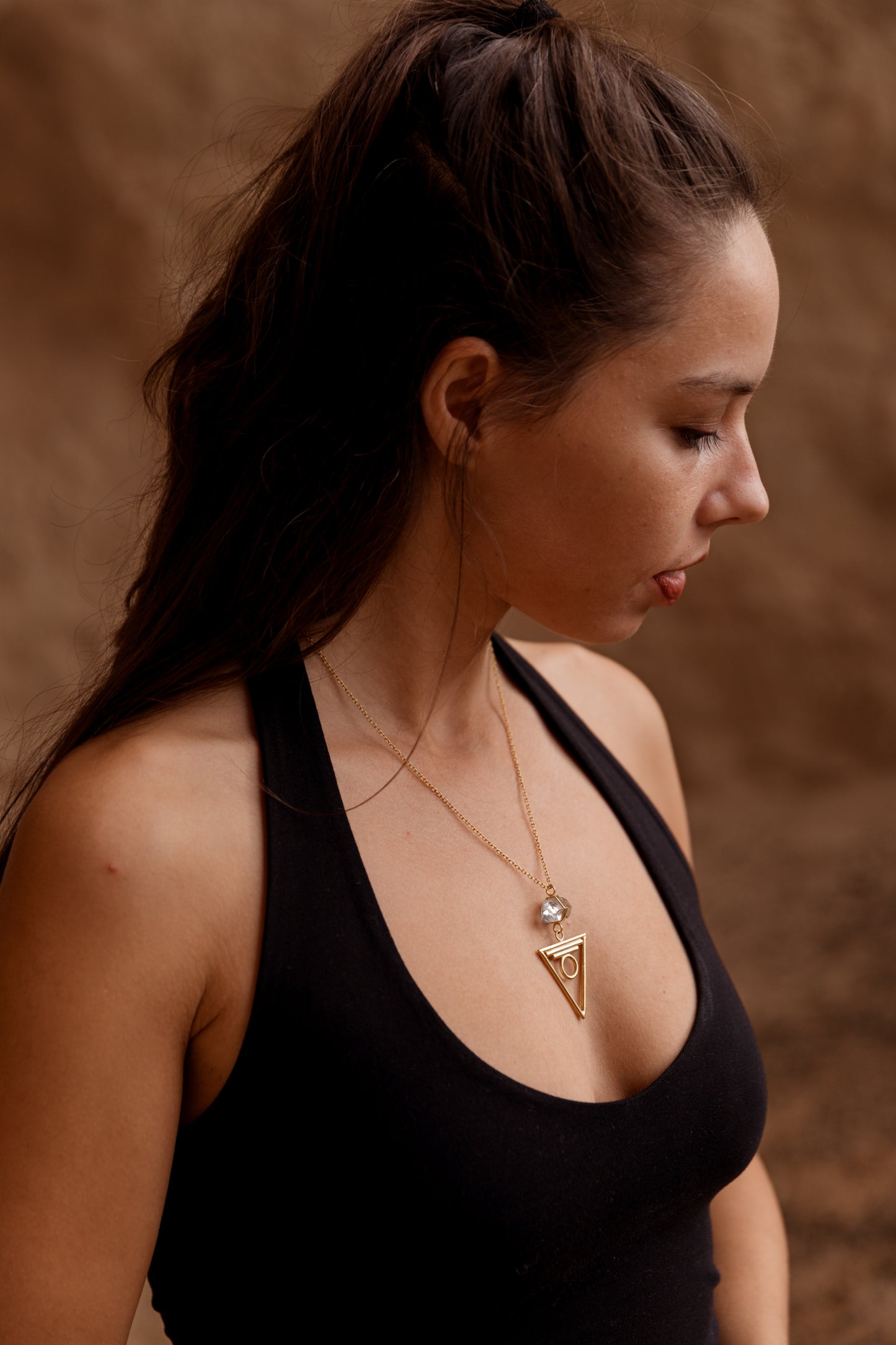 Yalda Necklace with Herkimer Diamond