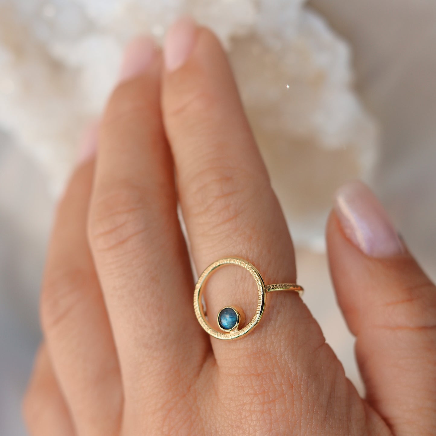 One Ring with Moonstone