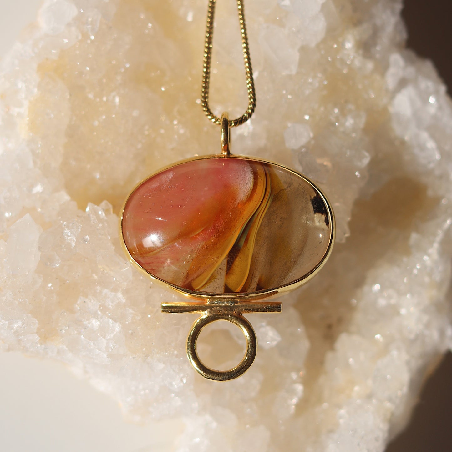 Indah Necklace with Cherry Quartz