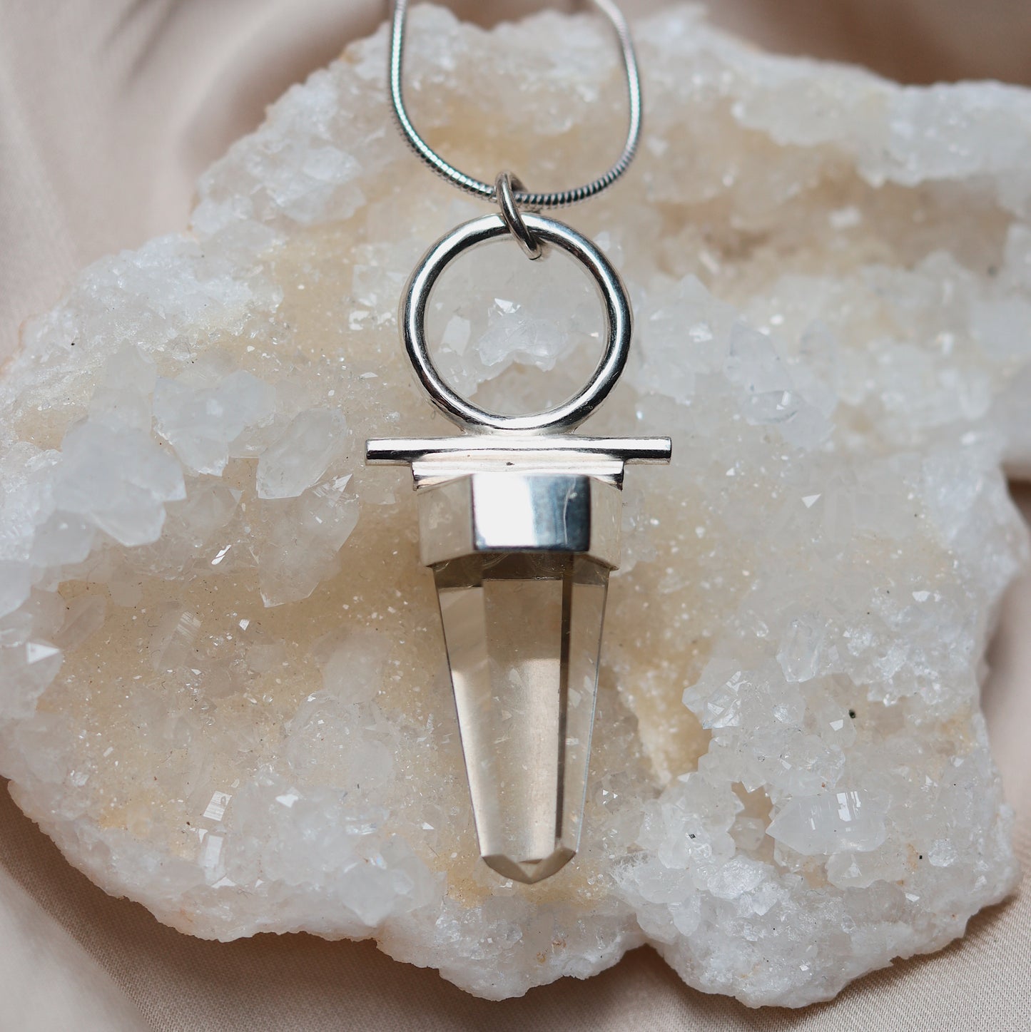 Indah Necklace with Clear Quartz crystal