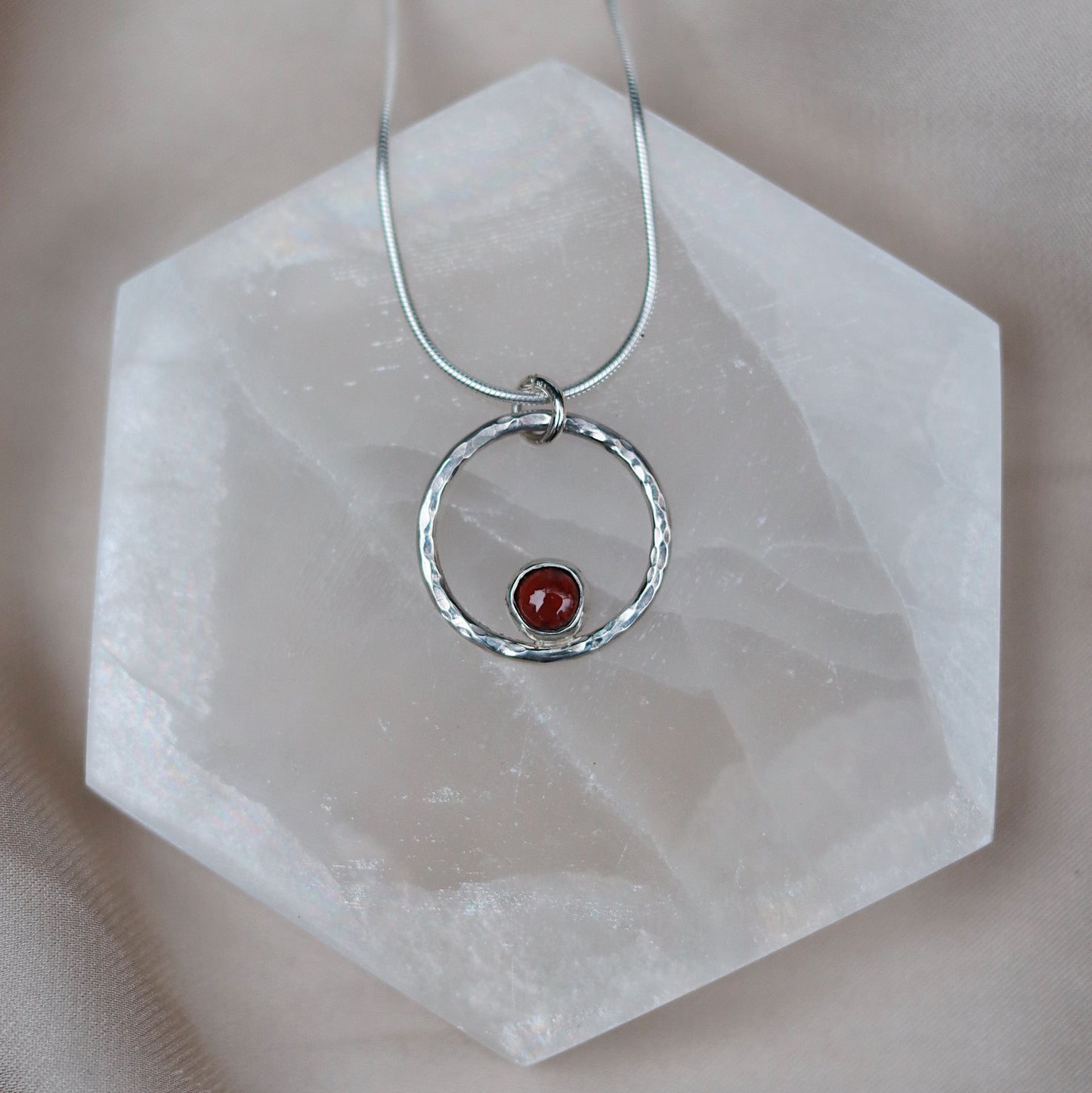 Lunafea Necklace with Garnet