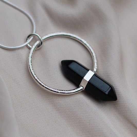 Citlali Necklace with Onyx