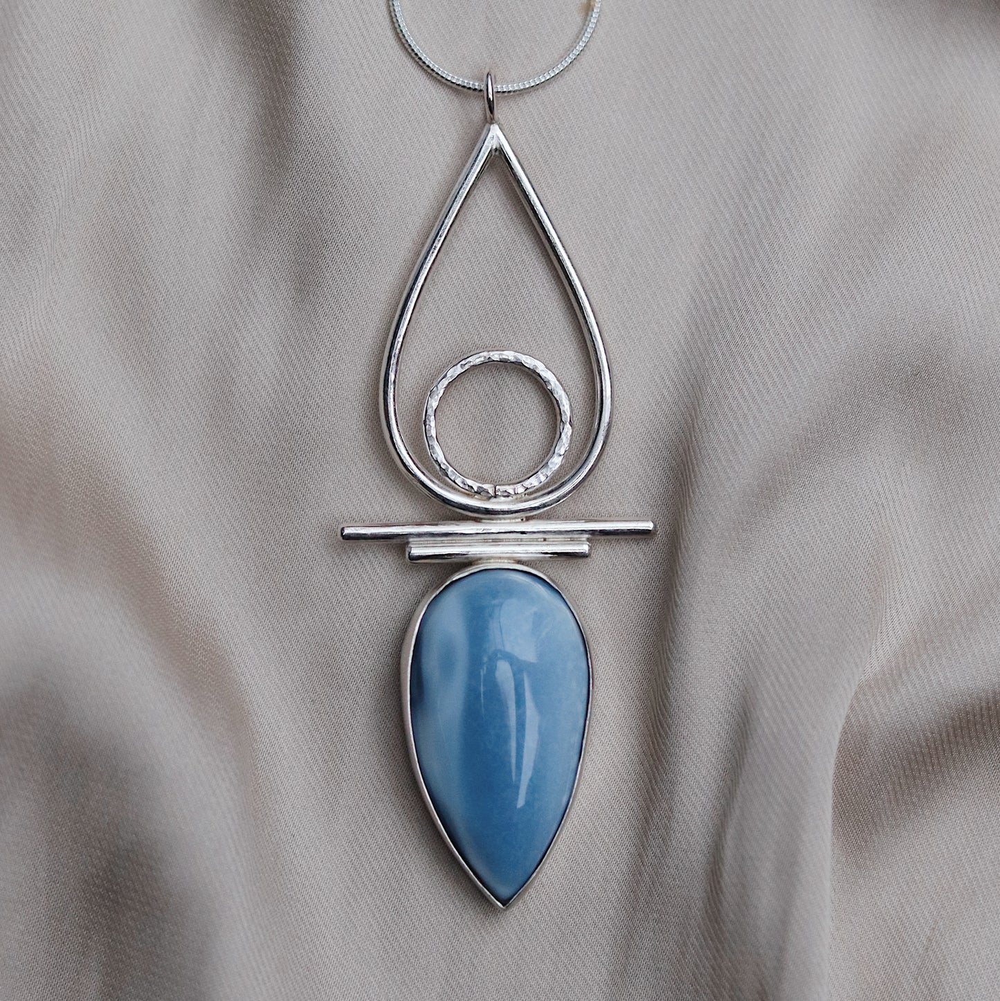 Reine Necklace with Peruvian Blue Opal