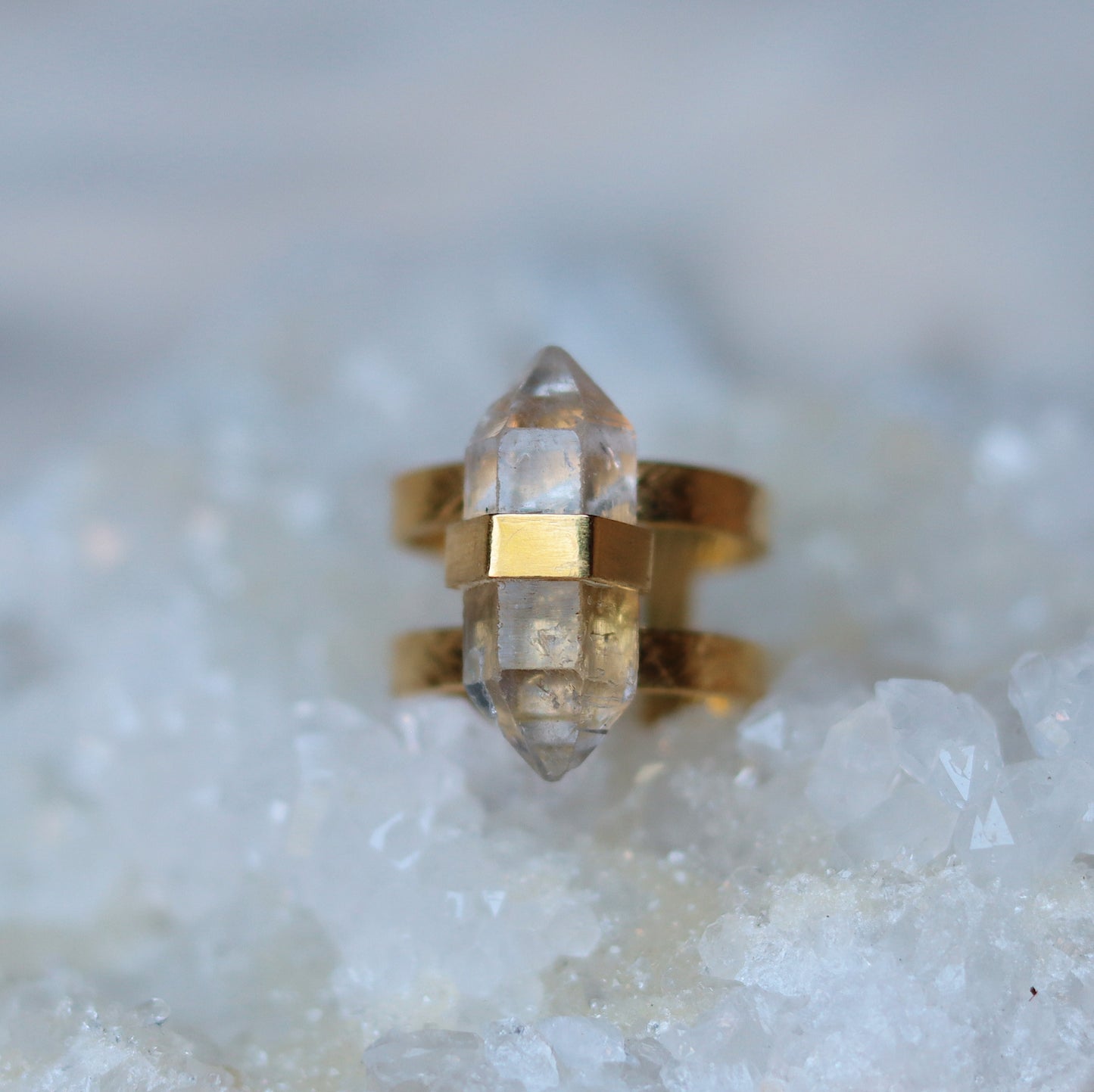 Ishta Ring with Herkimer Quartz Crystal