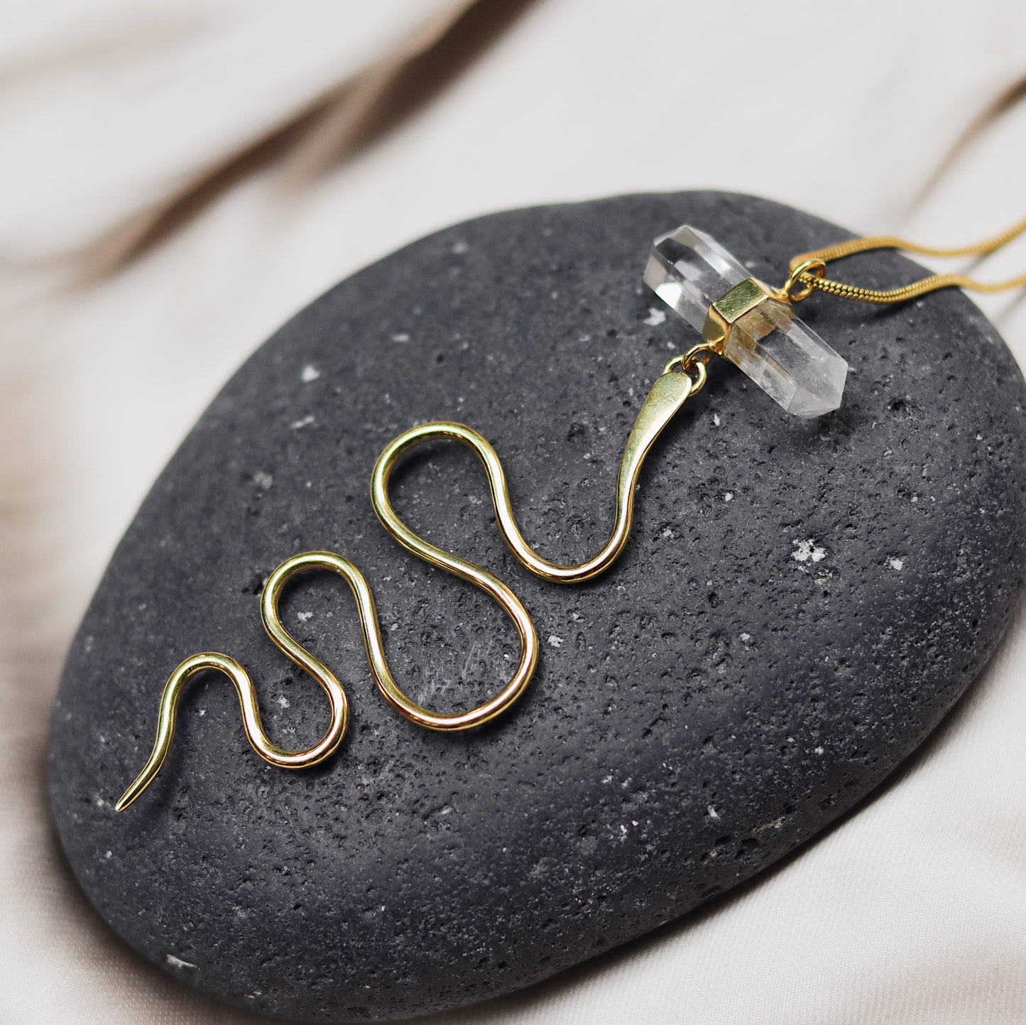 Naaga Necklace with Herkimer Diamond