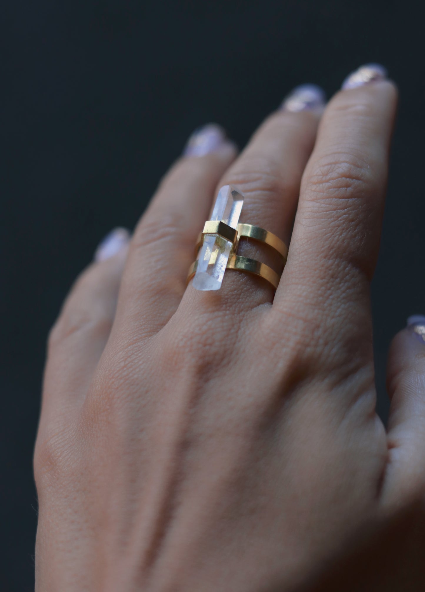 Ishta Ring with Clear Quartz