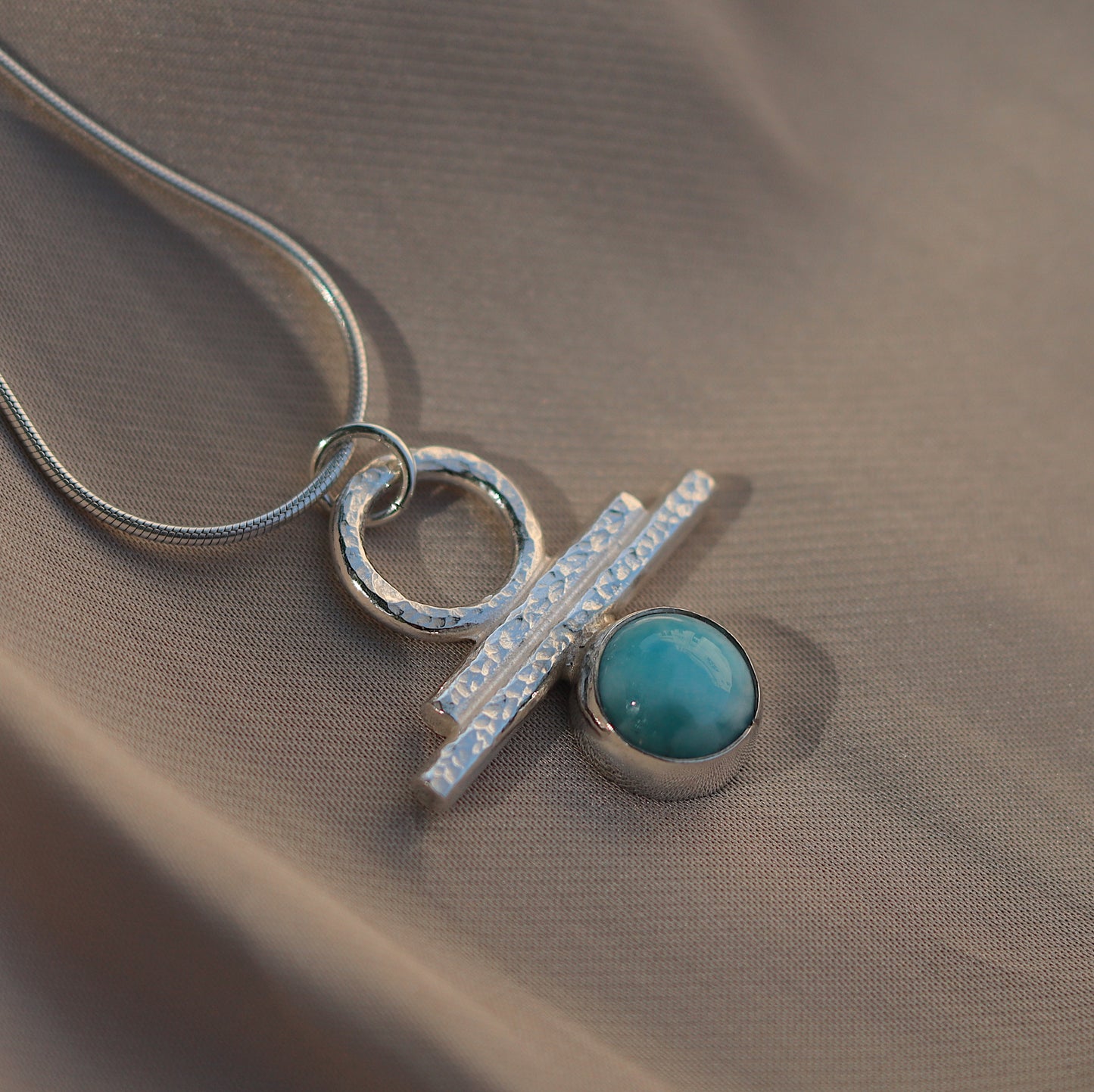 Indah Necklace with Larimar