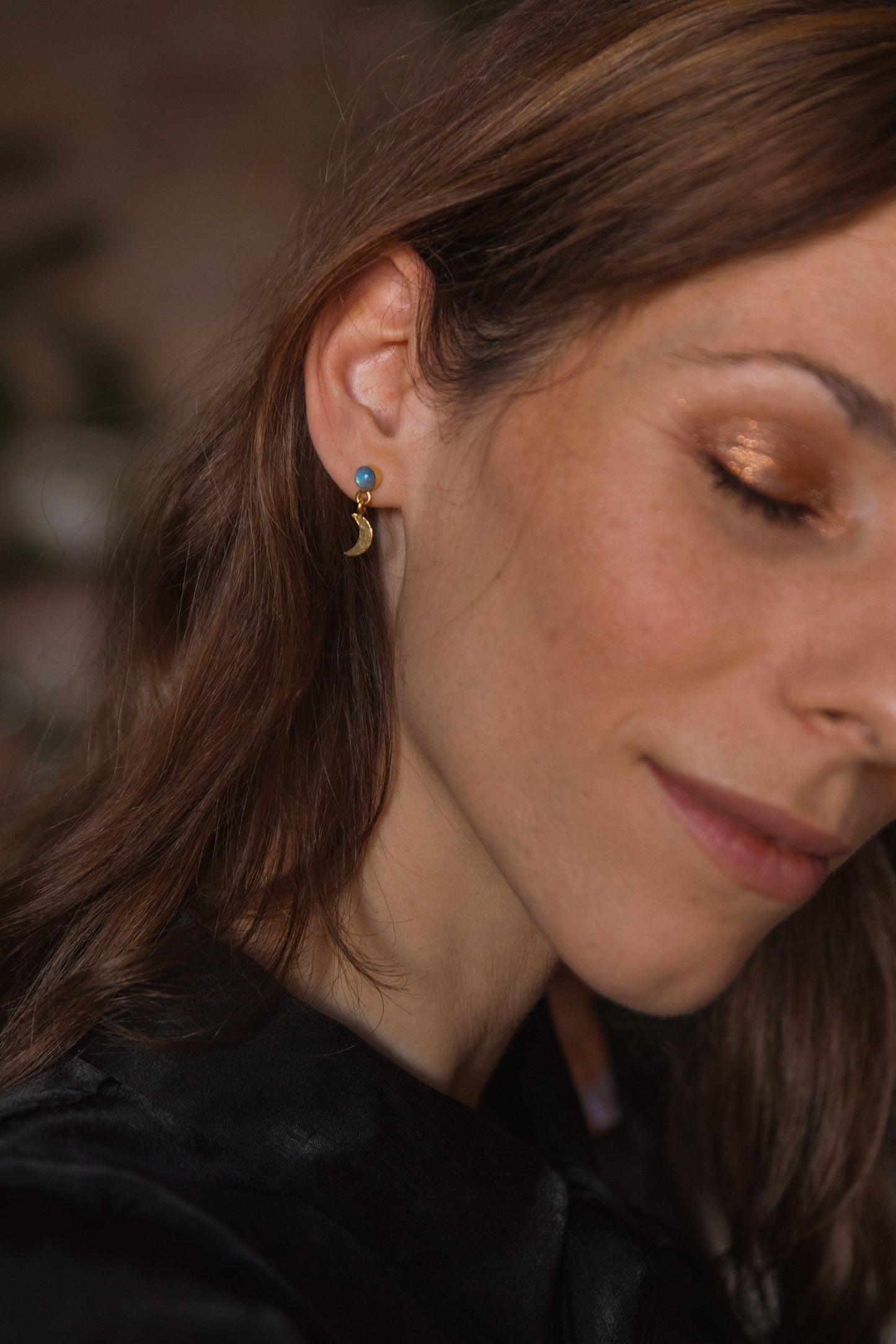 Luna Earrings with Moonstone