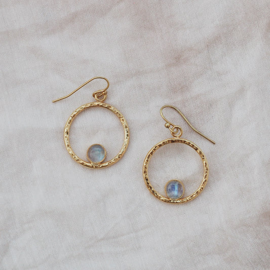 Lunafea Earrings with Moonstone