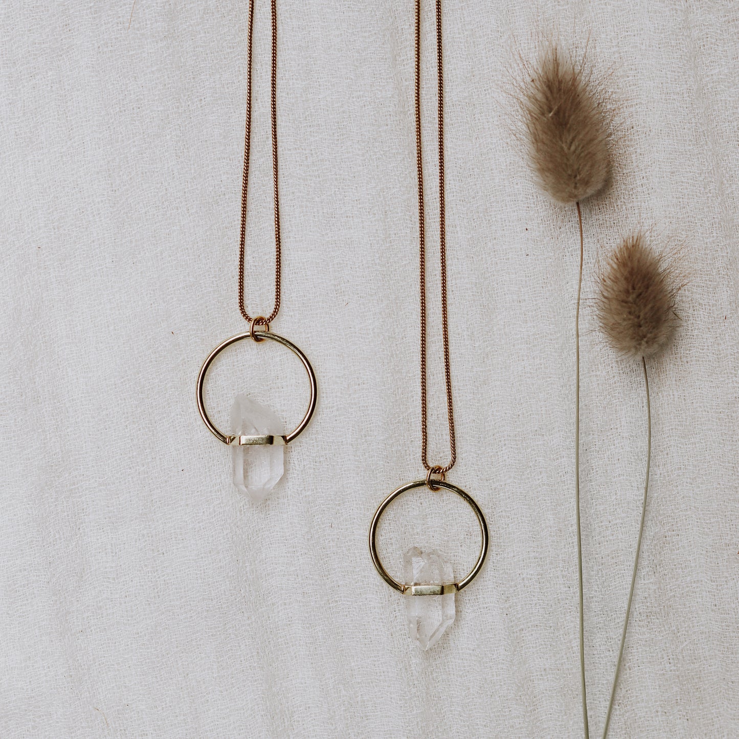 Citlali Necklace with Raw Clear Quartz