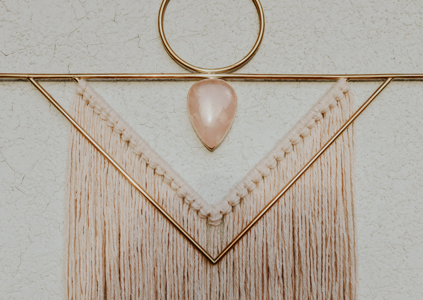 Isa Wall Hanging with Rose Quartz