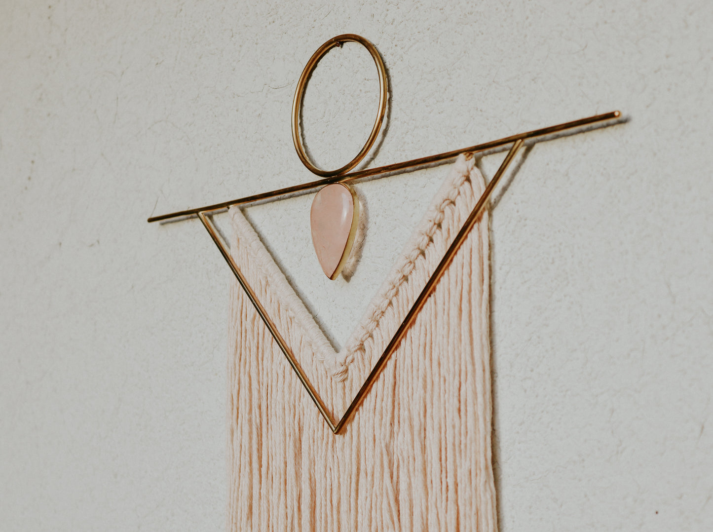 Isa Wall Hanging with Rose Quartz