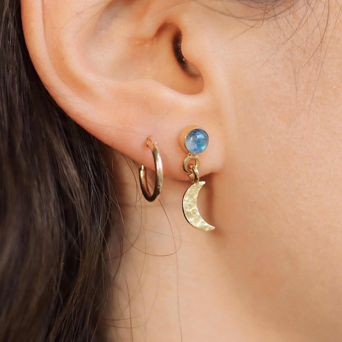 Luna Earrings with Moonstone