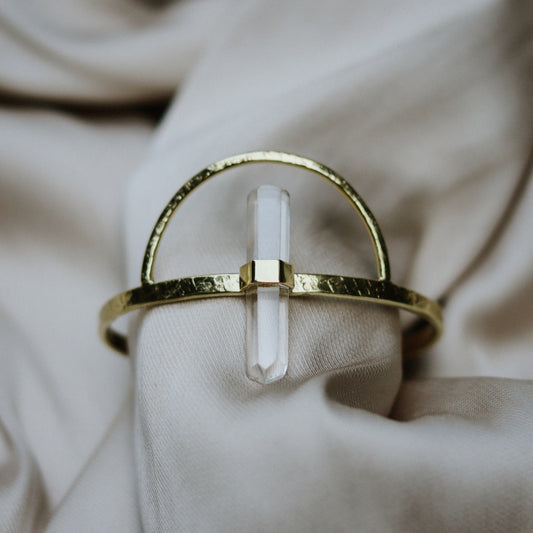 Citlali Cuff with Clear Quartz